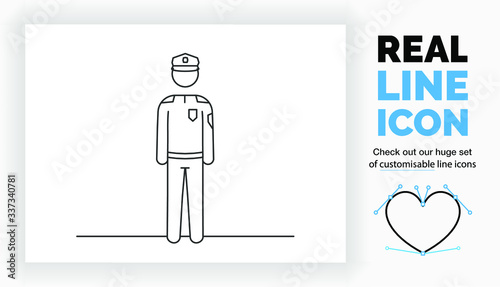 Editable real line icon so you can change the stroke weight of a stick figure