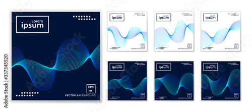 Set of wavy background