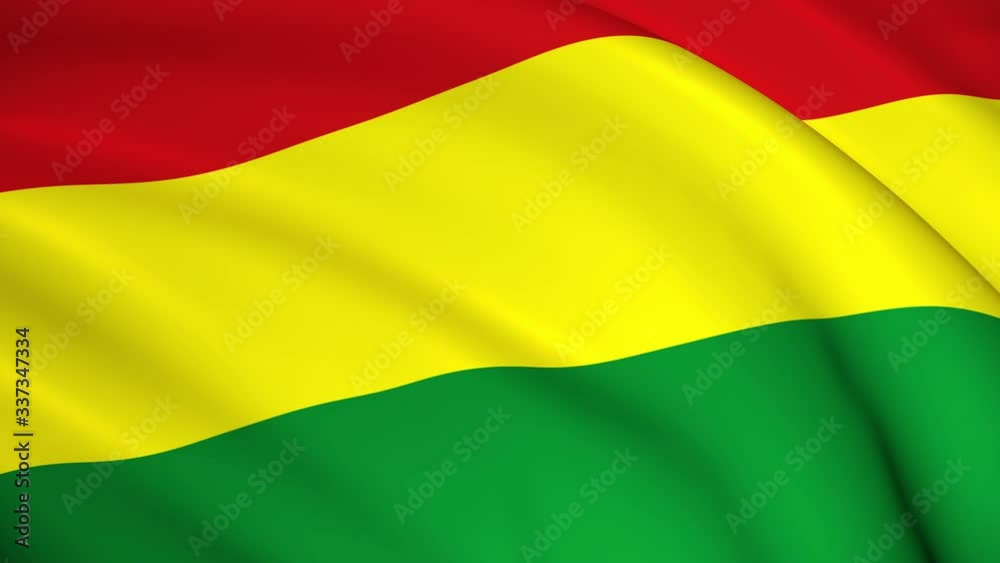 Bolivia National Flag - 4K seamless loop animation of the Bolivian flag. Highly detailed realistic 3D rendering Bolivia National Flag - 4K seamless loop animation of the Bolivian flag. Highly detailed realistic 3D rendering