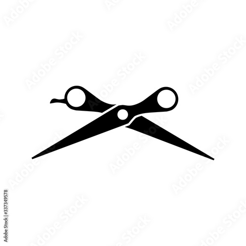 Scissor, shear, barber, shears icon vector logo design black symbol isolated on white background. Vector EPS 10