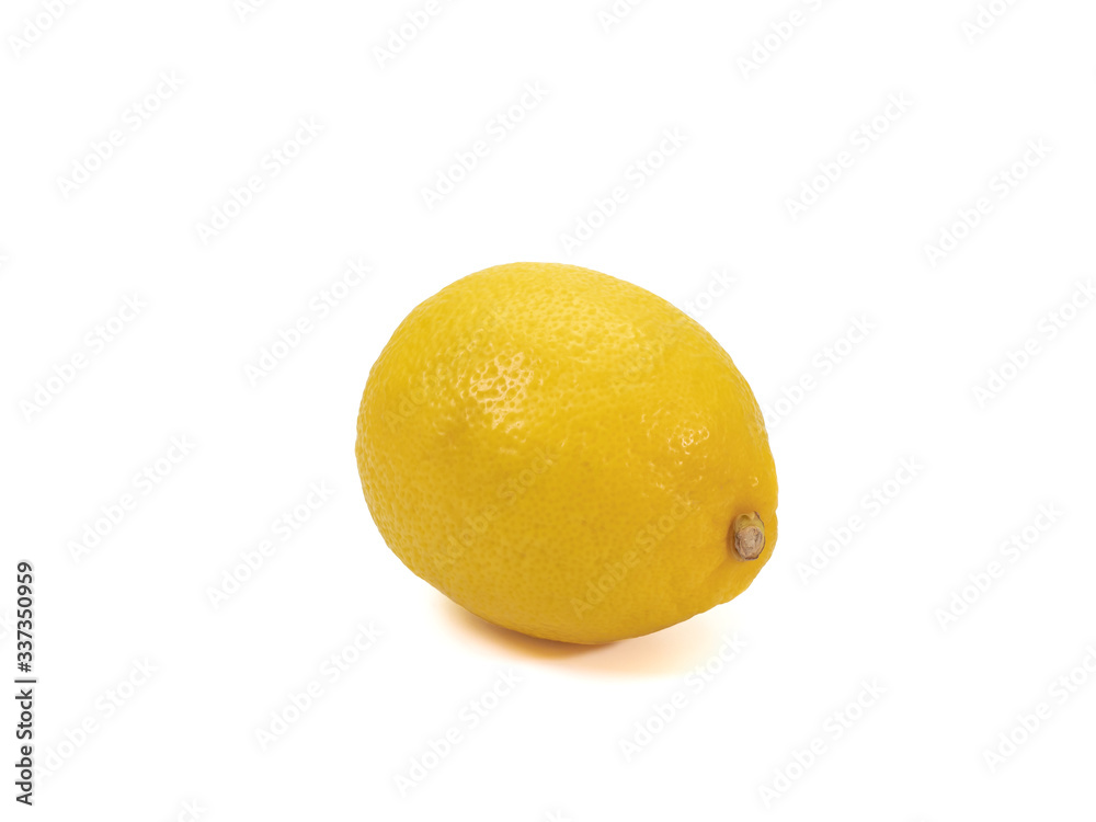 The close up of fresh yellow lemon organic food on white background. The close up of fresh yellow lemon organic food on white background.