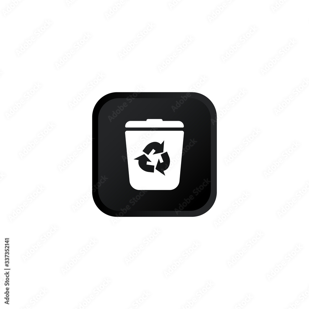 Desktop trash icon modern button design black symbol isolated on white background. Vector EPS 10. Desktop trash icon modern button design black symbol isolated on white background. Vector EPS 10.