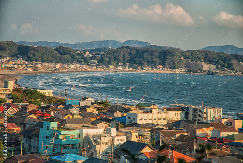 view of the beach from the Cliff