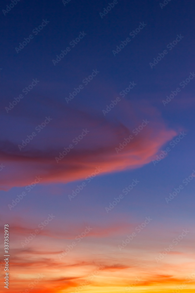 sunset sky vertical with clouds in the evening sunset sky vertical with clouds in the evening