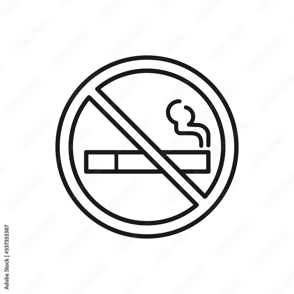cigarette vector icon, no smoking sign in trendy flat design cigarette vector icon, no smoking sign in trendy flat design