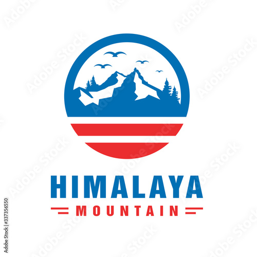 Himalayan mountain vector logo