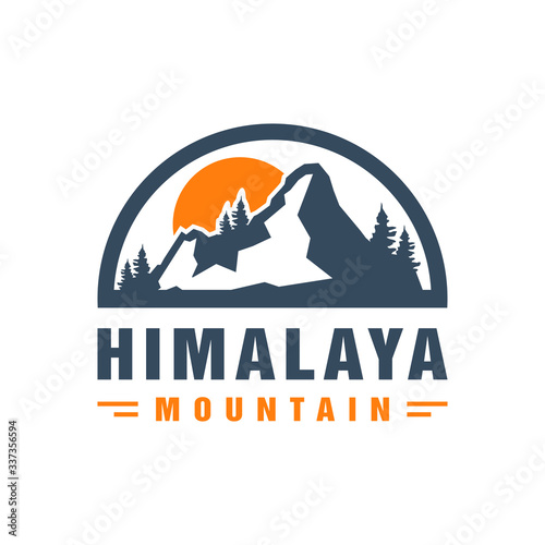 Himalayan mountain vector logo design