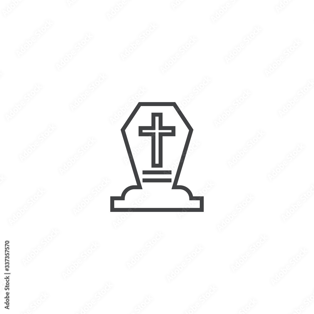 Gravestone Logo Template vector symbol Gravestone Logo Template vector symbol
