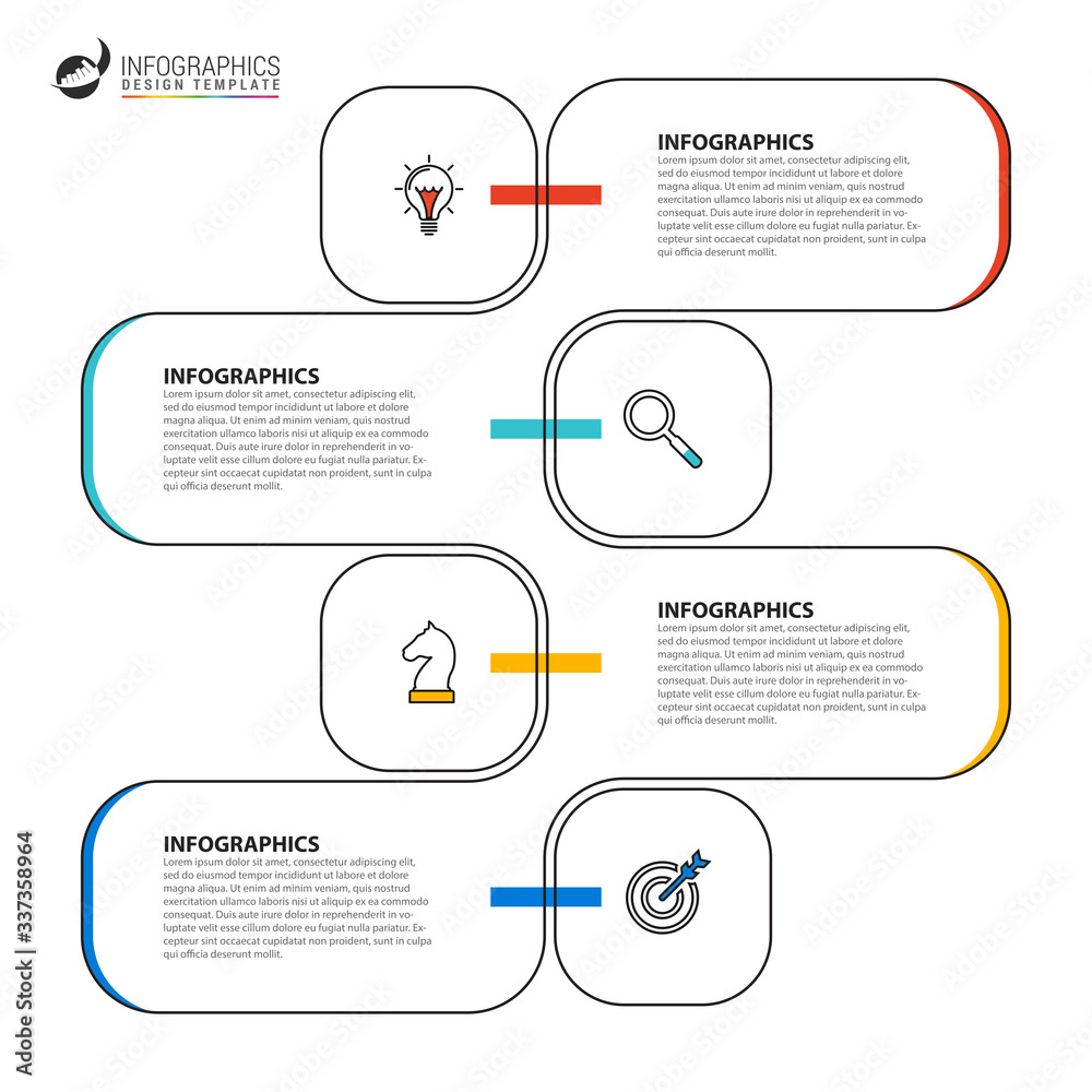 Infographic design template. Creative concept with 4 steps