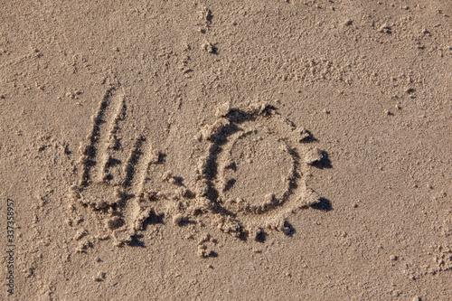 40 written on beach sand