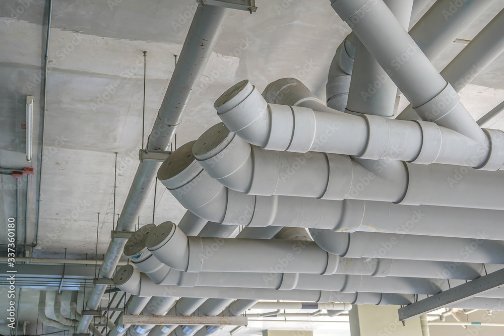 Installation of water pipes in the building.Water pipe system. Pumping systems for industrial plants. Installation of water pipes in the building.Water pipe system. Pumping systems for industrial plants.