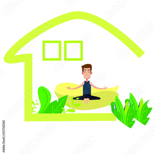 just at home, with yoga activities