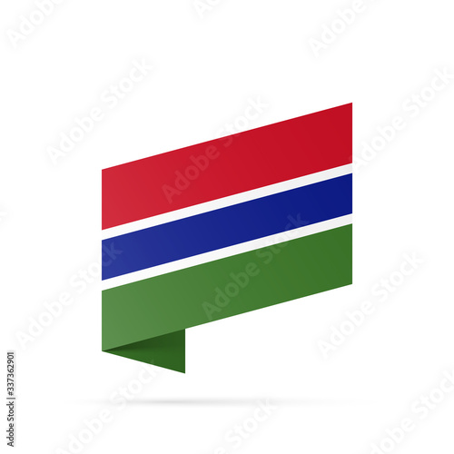 Free Download Gambia flag state symbol isolated on background national banner. Greeting card National Independence Day of the Republic of The Gambia. Illustration banner with realistic state flag. - GFXLoad