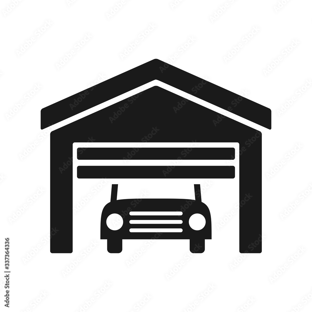 building vector icon, garage icon in trendy flat style building vector icon, garage icon in trendy flat style