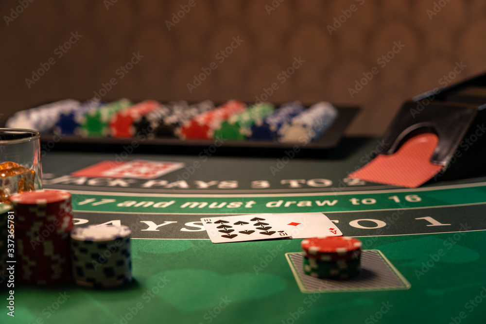 Fototapeta premium Casino Black Jack table