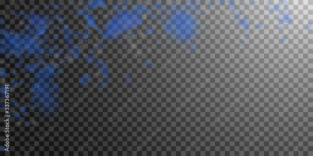 Dark blue flower petals falling down. Imaginative Dark blue flower petals falling down. Imaginative