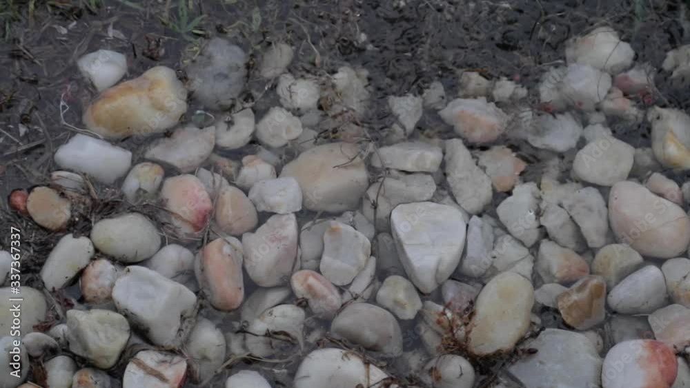 Slow motion rain on gravel 120 fps Slow motion rain on gravel 120 fps