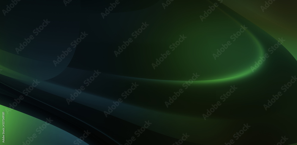 Fototapeta premium Fluid abstract background with colorful gradient. 2D illustration of modern movement.