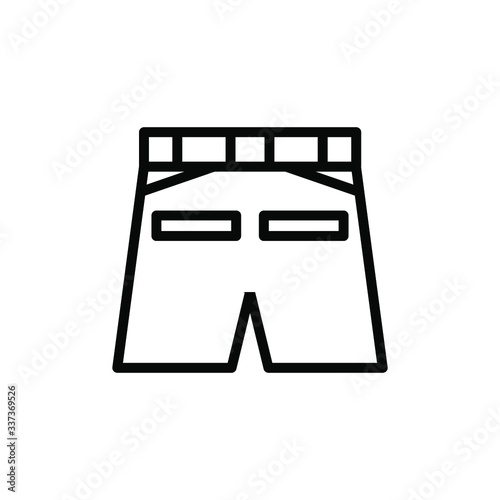 Trousers Icon Vector , Template Best Emblem Isolated Illustration , Logo Design Male Female Fashion Icons , Clothes Outline Solid Background White
