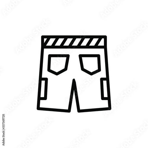 Trousers Icon Vector , Template Best Emblem Isolated Illustration , Logo Design Male Female Fashion Icons , Clothes Outline Solid Background White
