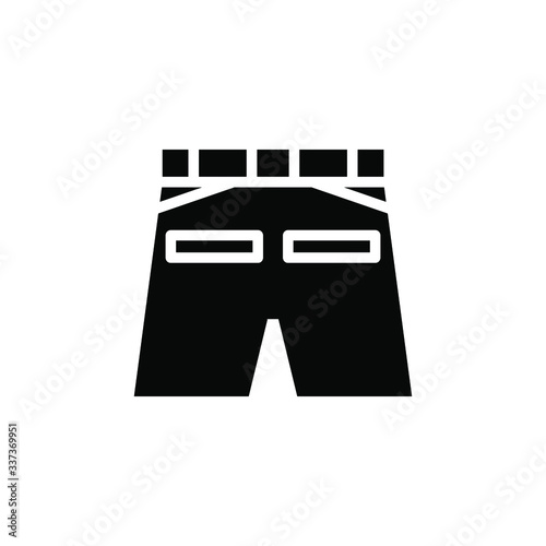 Trousers Icon Vector , Template Best Emblem Isolated Illustration , Logo Design Male Female Fashion Icons , Clothes Outline Solid Background White
