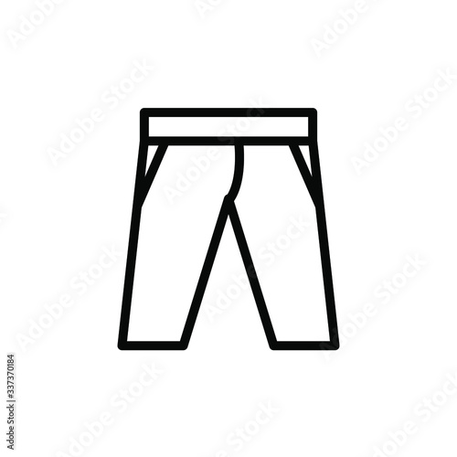 Trousers Icon Vector , Template Best Emblem Isolated Illustration , Logo Design Male Female Fashion Icons , Clothes Outline Solid Background White
