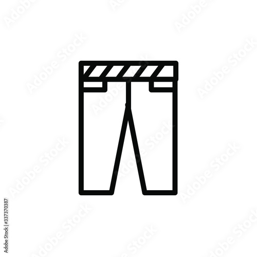 Trousers Icon Vector , Template Best Emblem Isolated Illustration , Logo Design Male Female Fashion Icons , Clothes Outline Solid Background White
