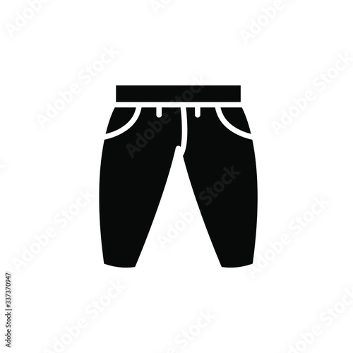 Trousers Icon Vector , Template Best Emblem Isolated Illustration , Logo Design Male Female Fashion Icons , Clothes Outline Solid Background White
