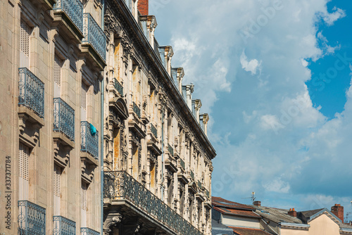 Antique building view in Old Town Limoges, France.