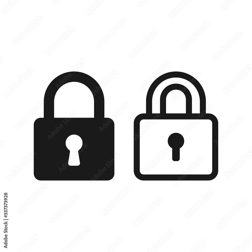 padlock vector icon, lock icon in trendy flat design padlock vector icon, lock icon in trendy flat design