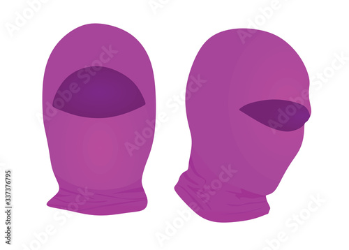 Purple ninja mask. vector illustration