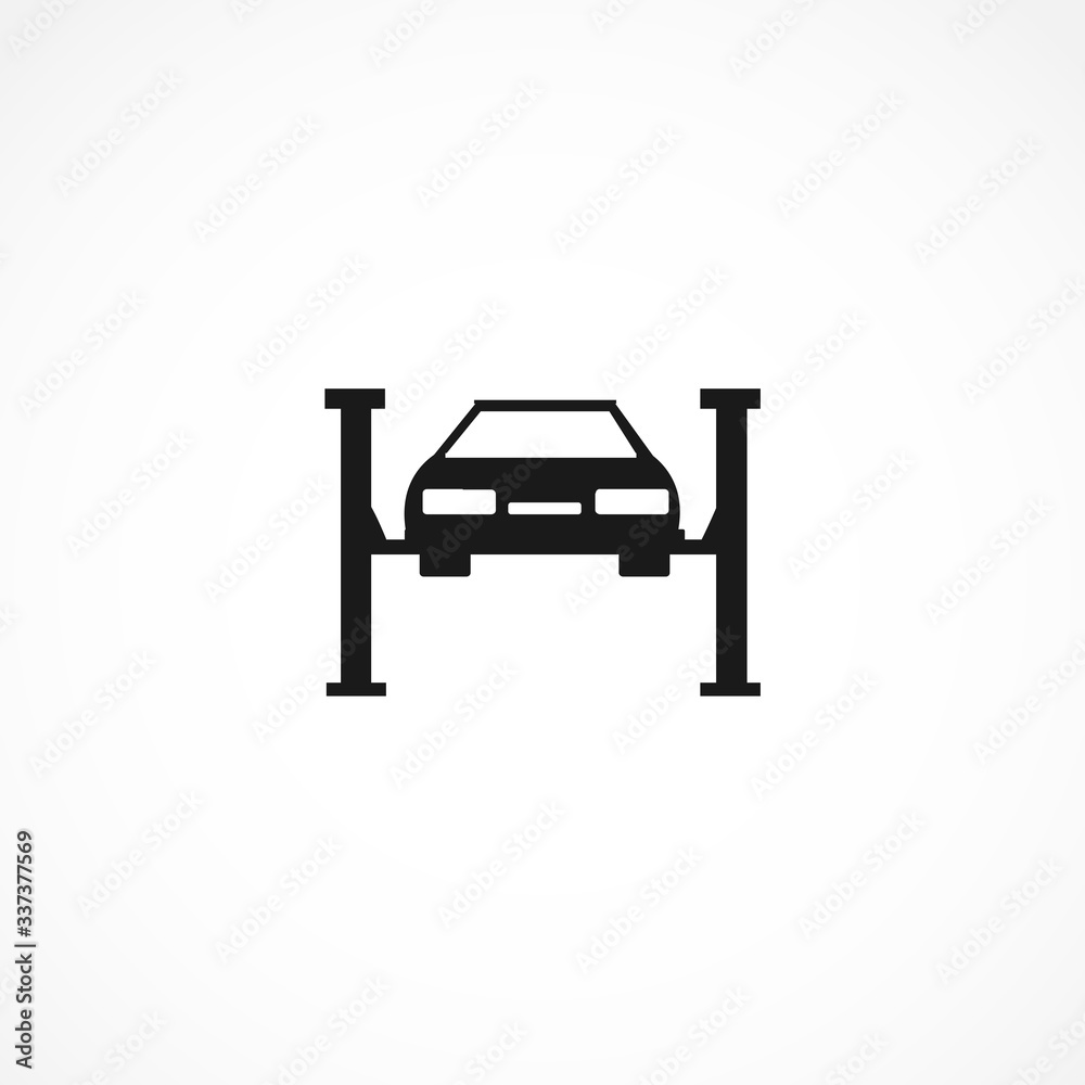 Car lifting icon. car repair icon. isolated vector element Car lifting icon. car repair icon. isolated vector element