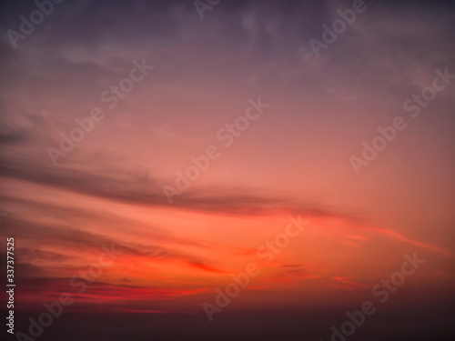 Beauty and Color of the sky at sunset. For Background. © touch_of_eyes