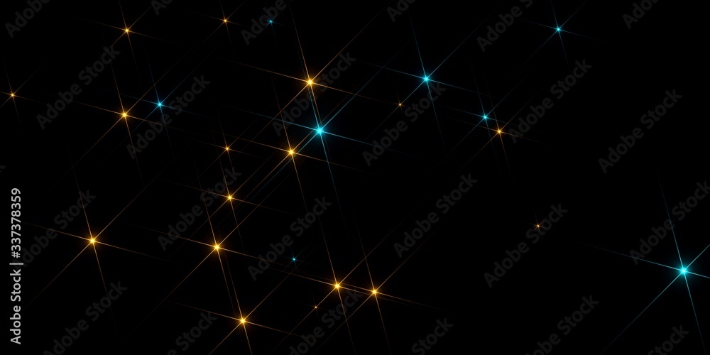 3D render. Background shining dots or stars of the night sky. Cosmic noise.
