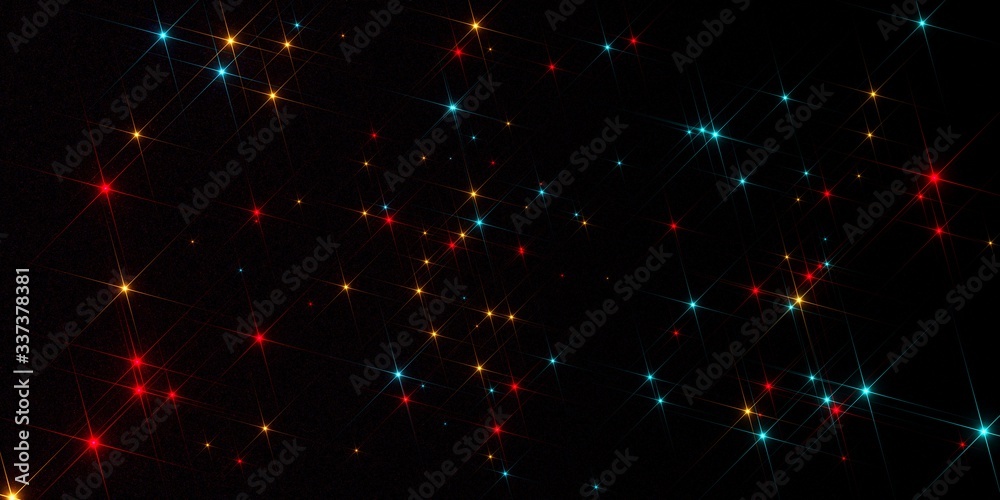 3D render. Background shining dots or stars of the night sky. Cosmic noise.