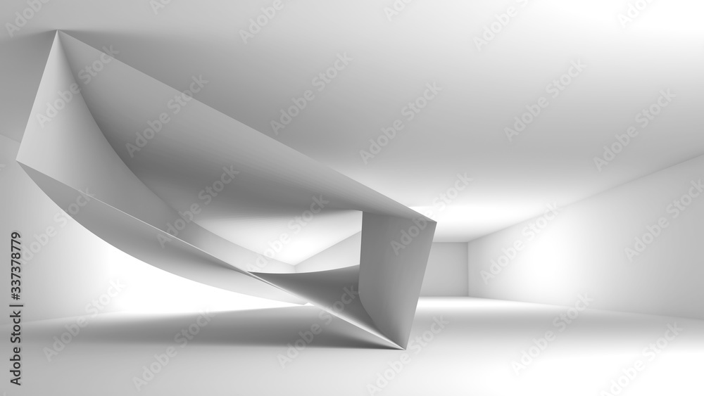 Abstract white background with modern installation Abstract white background with modern installation