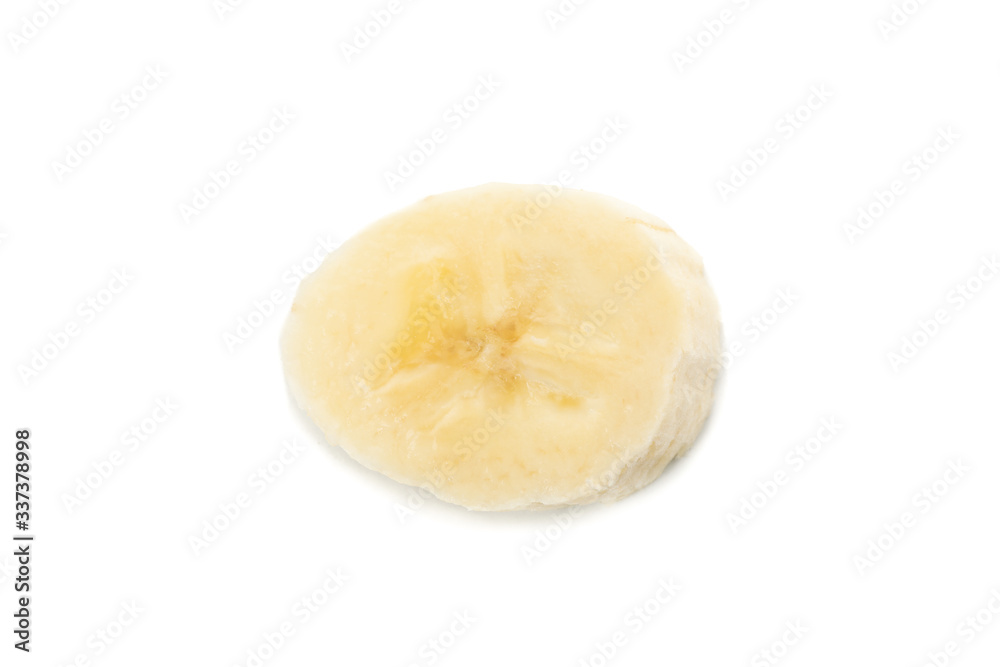 Banana slice isolated on white background. Fresh fruit Banana slice isolated on white background. Fresh fruit