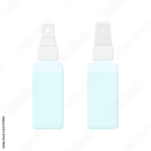 Spray bottle icon set flat design