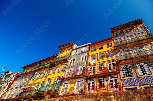 ribeira colorful houses in the city of porto
