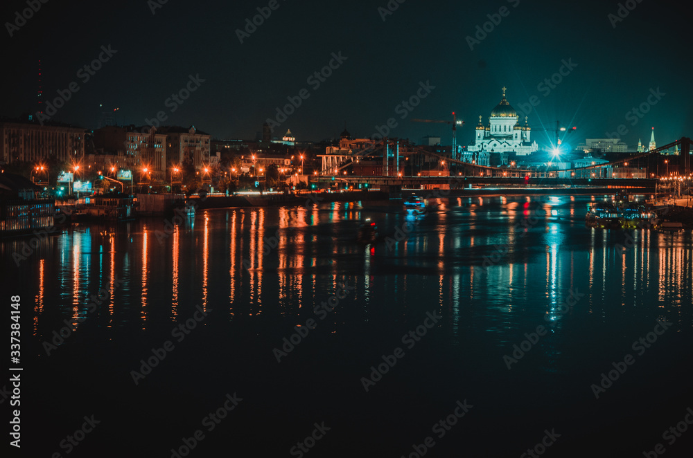 night view of Moscow