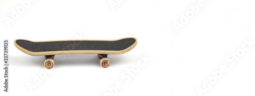 Skateboard. Skate board on a white isolated background. Isolate Banner. Place for text