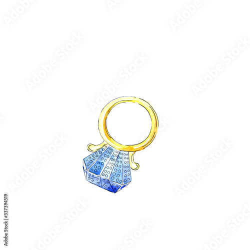 Gold ring for 12 Days of Christmas Charms
