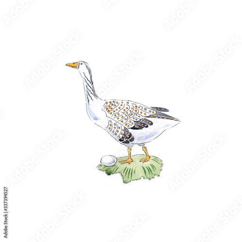 Goose with egg for 12 Days of Christmas Charms