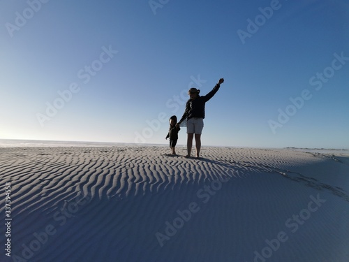Mother & Son on beach