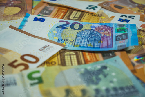 Euro money, euro cash background, Money Banknotes