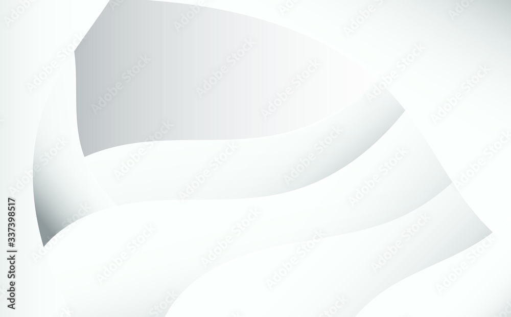 Abstract white waves - data stream concept. Vector illustration. Clip-art