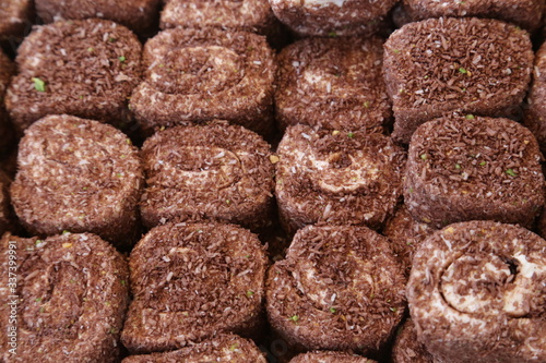 chocolate turkish delight close up