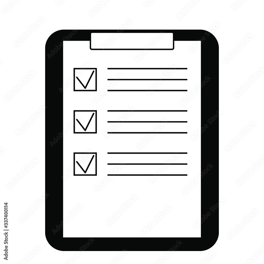 clipboard with check list clipboard with check list