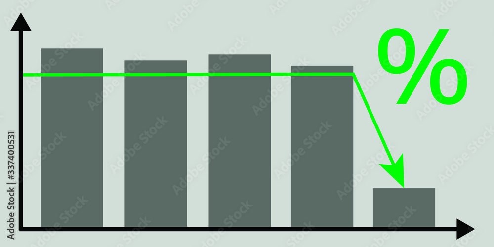 bar chart with green arrow bar chart with green arrow