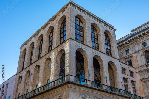 Italy, Milan, 13 February 2020, view of a historic building